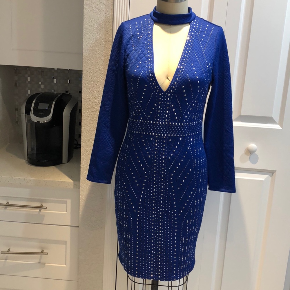 Venus Rhinestone Bodycon Dress Size 6 Brand New